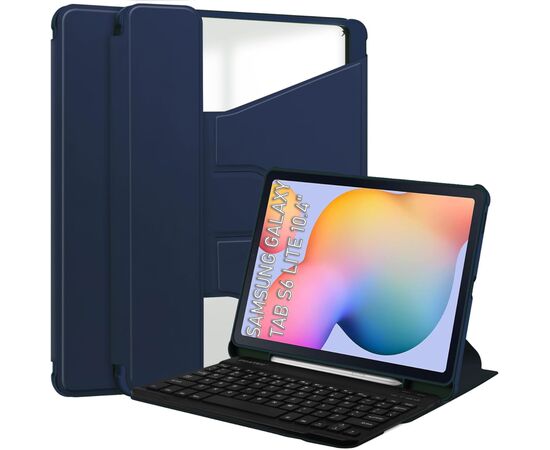 Чехол для планшета BeCover 360° Rotatable + Keyboard Samsung Tab S6 Lite 10.4 P610/P613/P615/P619 Deep Blue (712405)
