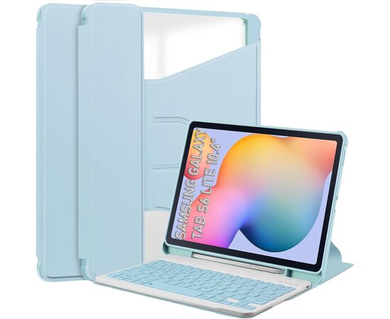 Чохол до планшета BeCover 360° Rotatable + Keyboard Samsung Tab S6 Lite 10.4 P610/P613/P615/P619 Light Blue (712407)