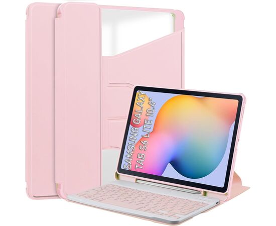 Чохол до планшета BeCover 360° Rotatable + Keyboard Samsung Tab S6 Lite 10.4 P610/P613/P615/P619 Pink (712408)