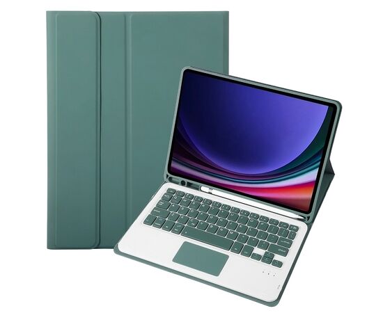 Чехол для планшета BeCover Keyboard+TouchPad Samsung Tab S9 (SM-X710/SM-X716)/S9 FE (SM-X510/SM-X516B) 11.0" Dark Green (712419), изображение 2 Чехол для планшета BeCover Keyboard+TouchPad Samsung Tab S9 (SM-X710/SM-X716)/S9 FE (SM-X510/SM-X516B) 11.0" Dark Green (712419), изображение 2
