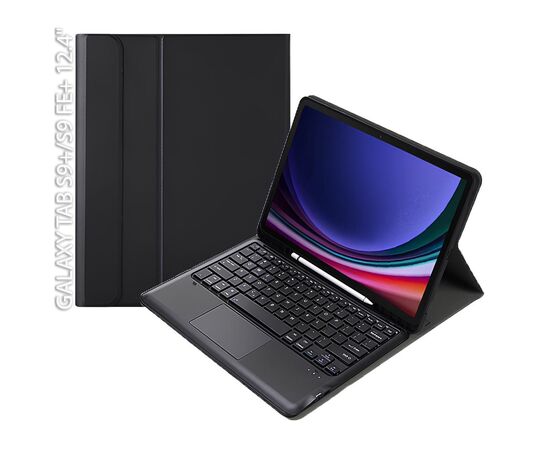 Чехол для планшета BeCover Keyboard+TouchPad Samsung Tab S9 Plus (SM-X810/SM-X816)/S9 FE Plus (SM-X610/SM-X616) 12.4" Black (712368)