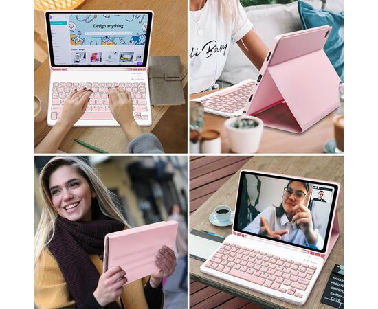 Чехол для планшета BeCover Keyboard Samsung Tab A9 SM-X115 8.7" Pink (712359), изображение 6 Чехол для планшета BeCover Keyboard Samsung Tab A9 SM-X115 8.7" Pink (712359), изображение 6