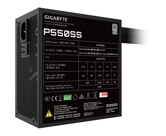 Блок питания GIGABYTE 550W (GP-P550SS), изображение 6 Блок питания GIGABYTE 550W (GP-P550SS), изображение 6