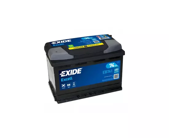 Акумулятор автомобільний EXIDE EXCELL 74A (EB741), зображення 2 Акумулятор автомобільний EXIDE EXCELL 74A (EB741), зображення 2