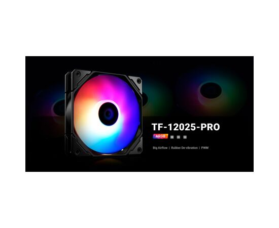 Кулер для корпуса ID-Cooling TF-12025-PRO ARGB, изображение 6 Кулер для корпуса ID-Cooling TF-12025-PRO ARGB, изображение 6