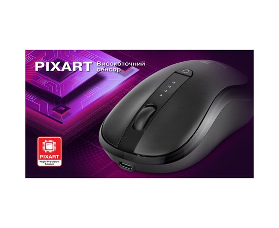 Мышка REAL-EL RM-450W Wireless/Bluetooth Black/Gray (EL123200046), изображение 11 Мышка REAL-EL RM-450W Wireless/Bluetooth Black/Gray (EL123200046), изображение 11