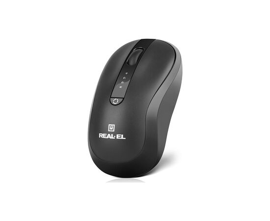 Мышка REAL-EL RM-450W Wireless/Bluetooth Black/Gray (EL123200046), изображение 2 Мышка REAL-EL RM-450W Wireless/Bluetooth Black/Gray (EL123200046), изображение 2