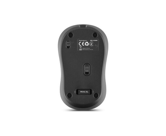 Мышка REAL-EL RM-450W Wireless/Bluetooth Black/Gray (EL123200046), изображение 8 Мышка REAL-EL RM-450W Wireless/Bluetooth Black/Gray (EL123200046), изображение 8