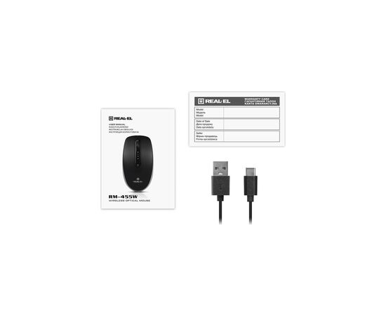 Мышка REAL-EL RM-455W Wireless/Bluetooth Black/Gray (EL123200047), изображение 11 Мышка REAL-EL RM-455W Wireless/Bluetooth Black/Gray (EL123200047), изображение 11