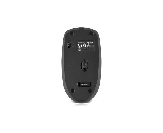 Мышка REAL-EL RM-455W Wireless/Bluetooth Black/Gray (EL123200047), изображение 9 Мышка REAL-EL RM-455W Wireless/Bluetooth Black/Gray (EL123200047), изображение 9