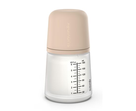 Бутылочка для кормления Suavinex Zero. Zero Beige 180 мл, адаптивный поток (308416), изображение 2