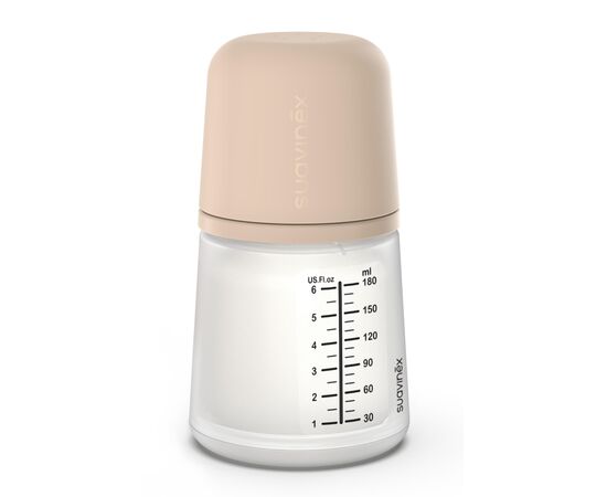 Бутылочка для кормления Suavinex Zero. Zero Beige 180 мл, медленный поток (308413), изображение 2