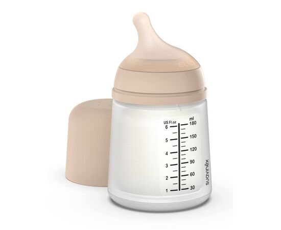 Бутылочка для кормления Suavinex Zero. Zero Beige 180 мл, медленный поток (308413)