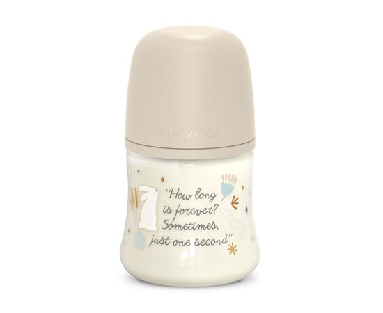 Пляшечка для годування Suavinex Wonderland 150 мл, фізіологічна, повільний потік, бежева (308746), зображення 2 Пляшечка для годування Suavinex Wonderland 150 мл, фізіологічна, повільний потік, бежева (308746), зображення 2