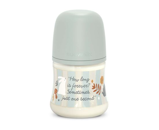 Бутылочка для кормления Suavinex Wonderland 150 мл, физиологическая, медленный поток, светло-зеленая (308745), изображение 2