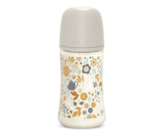 Пляшечка для годування Suavinex Wonderland 270 мл, фізіологічна, середній потік, біла (308747), зображення 2