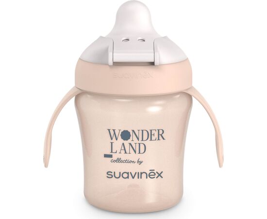 Поильник-непроливайка Suavinex Wonderland чашка с носиком, 200 мл,+6 мес розовая (402788), изображение 2 Поильник-непроливайка Suavinex Wonderland чашка с носиком, 200 мл,+6 мес розовая (402788), изображение 2