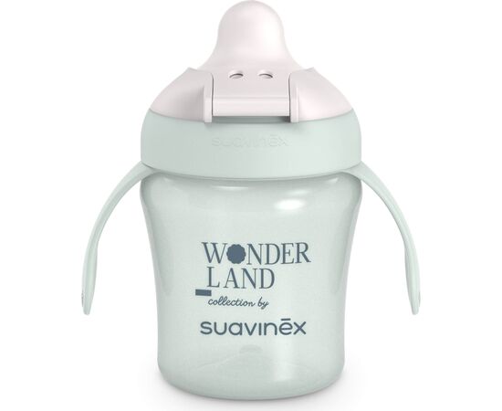 Поильник-непроливайка Suavinex Wonderland чашка с носиком, 200 мл +6 мес. светло-зеленая (402789), изображение 2