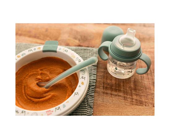 Поильник-непроливайка Suavinex Bear family чашка с силиконовым носиком, 150 мл +6 мес. голубая (308674), изображение 4