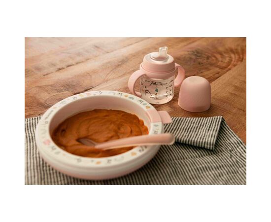 Поильник-непроливайка Suavinex Bear family чашка с силиконовым носиком, 150 мл,+6 мес., розовая (308675), изображение 4
