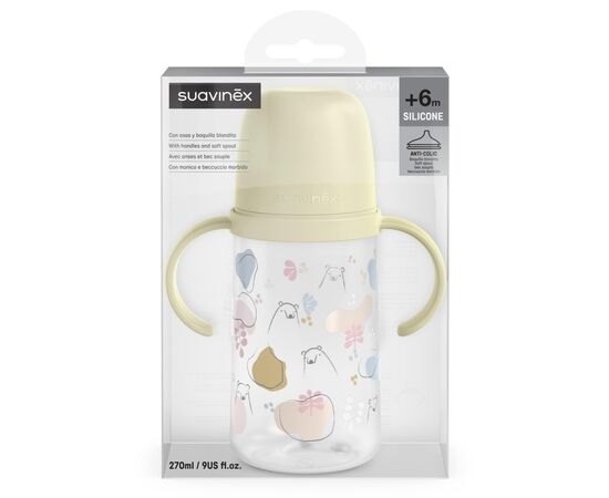 Поильник-непроливайка Suavinex Bear family чашка с силиконовым носиком, 270 мл,+6 мес зеленая (308679), изображение 3 Поильник-непроливайка Suavinex Bear family чашка с силиконовым носиком, 270 мл,+6 мес зеленая (308679), изображение 3