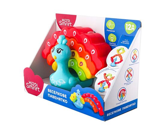 Развивающая игрушка Kiddi Smart Радужный павлинчик (4508-KS), изображение 6 Развивающая игрушка Kiddi Smart Радужный павлинчик (4508-KS), изображение 6