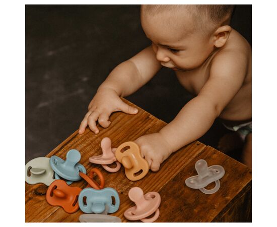 Пустышка Suavinex Colour Essence силиконовая физиологическая, 0-6 мес. коричневая (308094), изображение 3 Пустышка Suavinex Colour Essence силиконовая физиологическая, 0-6 мес. коричневая (308094), изображение 3