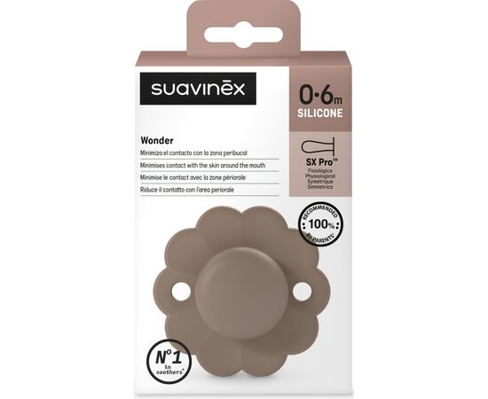 Пустышка Suavinex Wonder физиологическая, 0-6 мес. (308381), изображение 3 Пустышка Suavinex Wonder физиологическая, 0-6 мес. (308381), изображение 3
