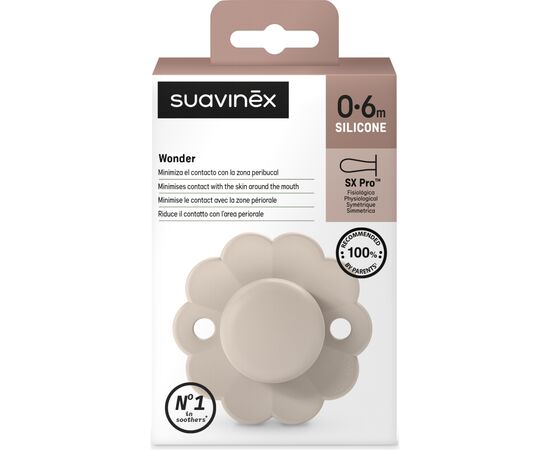 Пустышка Suavinex Wonder физиологическая, 0-6 мес. безобразная (308373), изображение 3 Пустышка Suavinex Wonder физиологическая, 0-6 мес. безобразная (308373), изображение 3