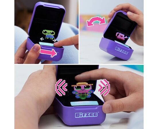 Интерактивная игрушка Bitzee с цифровыми героями - Мои пиксельные любимцы (фиолетовая) (6067790), изображение 5