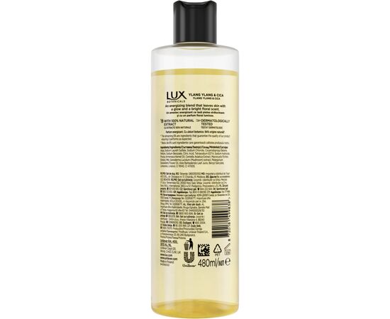 Гель для душа Lux Botanicals Иланг-иланг и центелла 480 мл (8720181499838), изображение 2 Гель для душа Lux Botanicals Иланг-иланг и центелла 480 мл (8720181499838), изображение 2