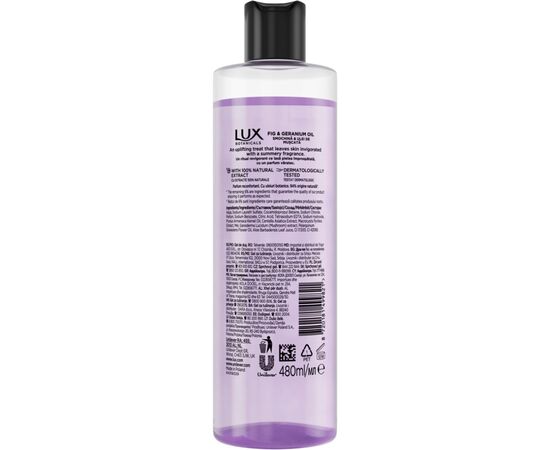 Гель для душа Lux Botanicals Инжир и масло герани 480 мл (8720181499821), изображение 2 Гель для душа Lux Botanicals Инжир и масло герани 480 мл (8720181499821), изображение 2