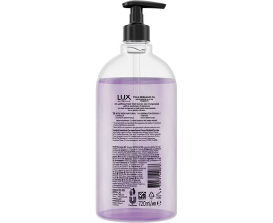 Гель для душа Lux Botanicals Инжир и масло герани 720 мл (8720181499876), изображение 2 Гель для душа Lux Botanicals Инжир и масло герани 720 мл (8720181499876), изображение 2