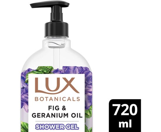 Гель для душа Lux Botanicals Инжир и масло герани 720 мл (8720181499876), изображение 3 Гель для душа Lux Botanicals Инжир и масло герани 720 мл (8720181499876), изображение 3