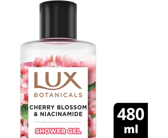 Гель для душа Lux Botanicals Цвет вишни и ниацинамид 480 мл (8720181499814), изображение 3 Гель для душа Lux Botanicals Цвет вишни и ниацинамид 480 мл (8720181499814), изображение 3