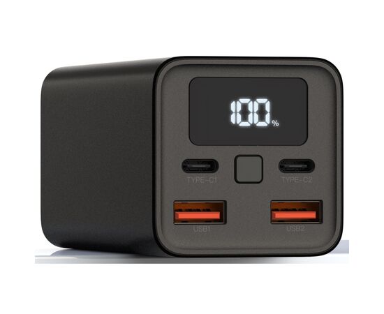 Батарея универсальная XO 20000mAh, PD/65W for laptop, QC/22.5W, black (PB97_Black), изображение 2 Батарея универсальная XO 20000mAh, PD/65W for laptop, QC/22.5W, black (PB97_Black), изображение 2