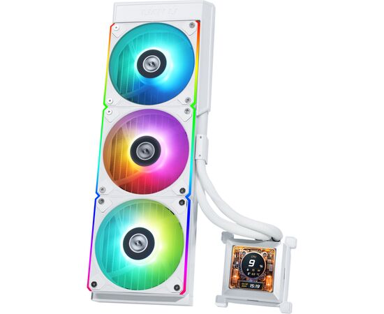 Система рідинного охолодження Lian Li HydroShift LCD 360R, White (G89.GHSLCD36RW.00), зображення 2 Система рідинного охолодження Lian Li HydroShift LCD 360R, White (G89.GHSLCD36RW.00), зображення 2