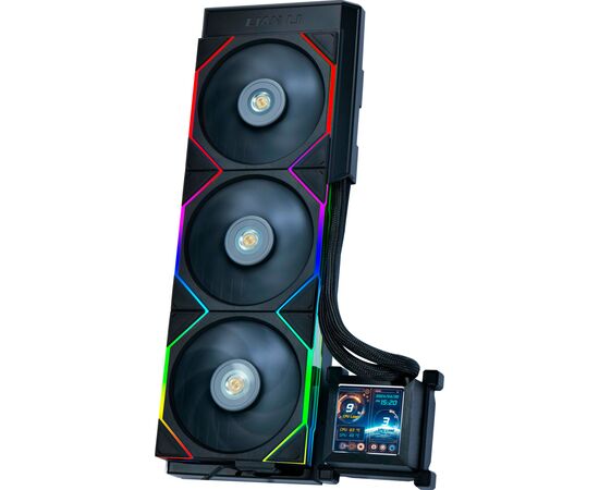 Система рідинного охолодження Lian Li HydroShift LCD 360TL, Black (G89.GHSLCD36TB.00), зображення 2 Система рідинного охолодження Lian Li HydroShift LCD 360TL, Black (G89.GHSLCD36TB.00), зображення 2