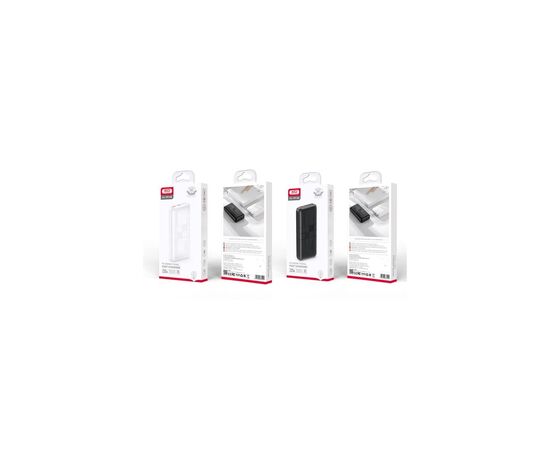 Батарея универсальная XO 20000mAh, PD/20W, QC3.0/22.5W, Input(Type-C,MicroUSB), Output(2*USB,Type-C), Black (PR188_Black), изображение 5 Батарея универсальная XO 20000mAh, PD/20W, QC3.0/22.5W, Input(Type-C,MicroUSB), Output(2*USB,Type-C), Black (PR188_Black), изображение 5
