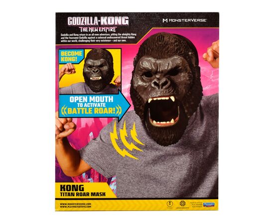 Интерактивная игрушка Godzilla vs. Kong Маска Конга (звук) (35672), изображение 5 Интерактивная игрушка Godzilla vs. Kong Маска Конга (звук) (35672), изображение 5