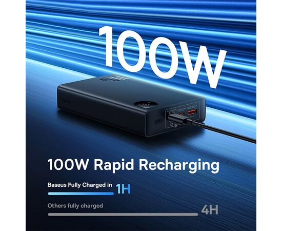 Батарея универсальная Baseus Adaman Metal Digital Display 24000mAh 140W, Black (P10021508113-00) (P10021507112-02), изображение 8 Батарея универсальная Baseus Adaman Metal Digital Display 24000mAh 140W, Black (P10021508113-00) (P10021507112-02), изображение 8