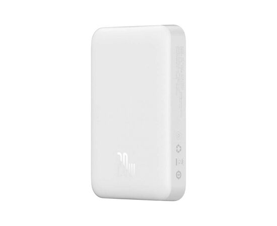 Батарея универсальная Baseus Wireless Magnetic Mini 10000mAh 20W, White (PPCX030002\PPCXM10) (P10022100212-00), изображение 3 Батарея универсальная Baseus Wireless Magnetic Mini 10000mAh 20W, White (PPCX030002\PPCXM10) (P10022100212-00), изображение 3