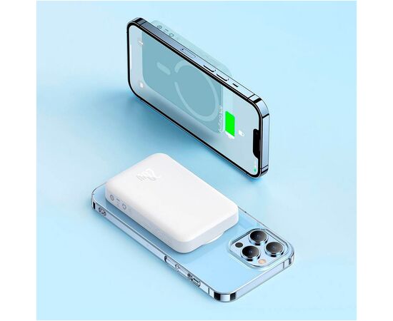 Батарея универсальная Baseus Wireless Magnetic Mini 10000mAh 20W, Blue (PPCX030003\PPCXM10) (P10022100312-00), изображение 11 Батарея универсальная Baseus Wireless Magnetic Mini 10000mAh 20W, Blue (PPCX030003\PPCXM10) (P10022100312-00), изображение 11