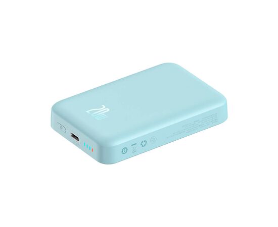 Батарея универсальная Baseus Wireless Magnetic Mini 10000mAh 20W, Blue (PPCX030003\PPCXM10) (P10022100312-00), изображение 6 Батарея универсальная Baseus Wireless Magnetic Mini 10000mAh 20W, Blue (PPCX030003\PPCXM10) (P10022100312-00), изображение 6