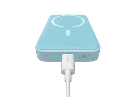 Батарея универсальная Baseus Wireless Magnetic Mini 10000mAh 20W, Blue (PPCX030003\PPCXM10) (P10022100312-00), изображение 7 Батарея универсальная Baseus Wireless Magnetic Mini 10000mAh 20W, Blue (PPCX030003\PPCXM10) (P10022100312-00), изображение 7