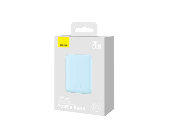 Батарея универсальная Baseus Wireless Magnetic Mini 10000mAh 20W, Blue (PPCX030003\PPCXM10) (P10022100312-00), изображение 9 Батарея универсальная Baseus Wireless Magnetic Mini 10000mAh 20W, Blue (PPCX030003\PPCXM10) (P10022100312-00), изображение 9