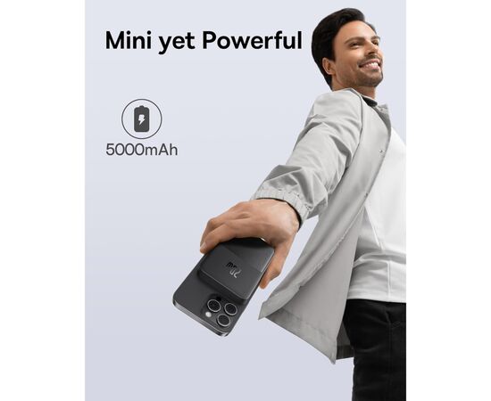 Батарея универсальная Baseus MagPro 5000mAh 20W, Black (PPCXZ05) (P10064100122-00), изображение 6 Батарея универсальная Baseus MagPro 5000mAh 20W, Black (PPCXZ05) (P10064100122-00), изображение 6