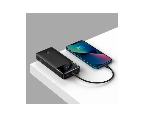 Батарея универсальная Baseus Bipow Digital Display 20000mAh 20W, Black (PPDML-M01) (PPBD050501), изображение 7 Батарея универсальная Baseus Bipow Digital Display 20000mAh 20W, Black (PPDML-M01) (PPBD050501), изображение 7