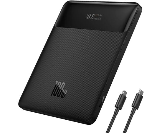 Батарея универсальная Baseus Blade Digital Display 20000mAh PD/100W, Black (PPDGL-01, PPBLD100-S) (PPBL000201), изображение 2 Батарея универсальная Baseus Blade Digital Display 20000mAh PD/100W, Black (PPDGL-01, PPBLD100-S) (PPBL000201), изображение 2