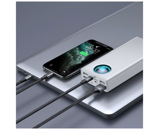 Батарея универсальная Baseus Amblight Digital Quick 30000mAh 65W, White (PPLG000102), изображение 9 Батарея универсальная Baseus Amblight Digital Quick 30000mAh 65W, White (PPLG000102), изображение 9